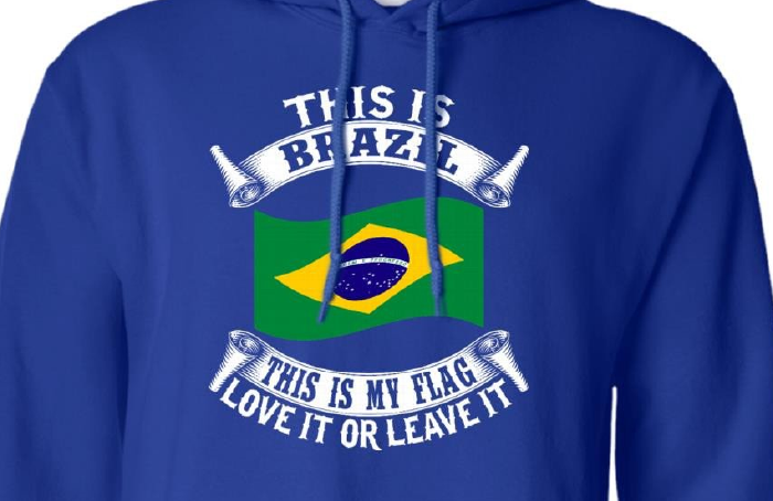 Sudadera con bandera de Brasil